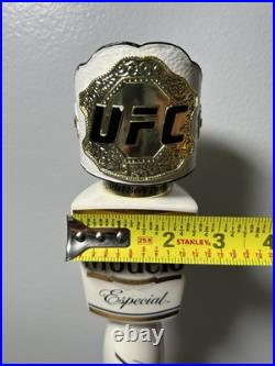 Modelo Especial x UFC Draft Beer Bar Tap Handle White & Gold MMA 13.5
