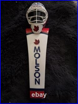 Molson Canadian NHL Goalie Mask Beer Tap Handle Collectible- Rare Bar Tap