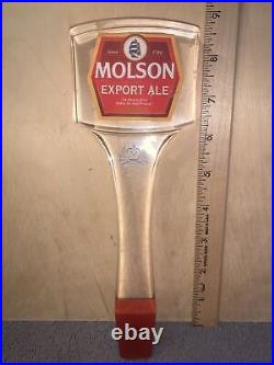Molson Export Ale Tap Handle Used. Lucite Vintage