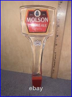 Molson Export Ale Tap Handle Used. Lucite Vintage