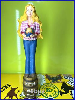 Mother Ale Denali Brewing BEER Tap Handle Girl Woman New In Box ALASKA World