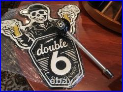 Mother Road Brewing Co-Double 6 Tap Handle Lrg & Enbossed Tin Tacker 15.75x 17