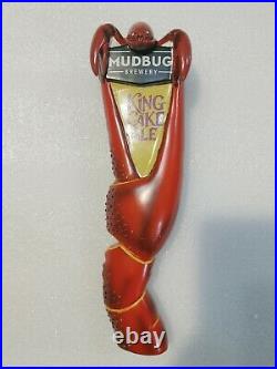 Mudbug Brewery King Lake Ale Crab Claw Scarce Draft Beer Tap Handle Mancave Bar