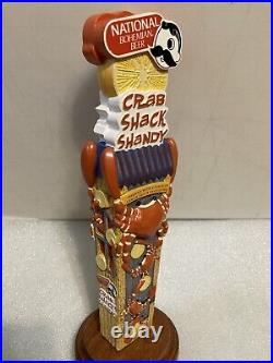 NATIONAL BOHEMIAN CRAB SHACK SHANDY BLUE CLAW CRABS beer tap handle. MARYLAND