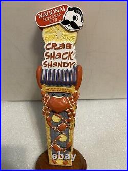 NATIONAL BOHEMIAN CRAB SHACK SHANDY BLUE CLAW CRABS beer tap handle. MARYLAND