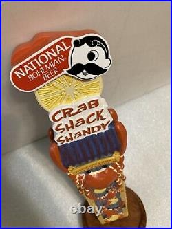 NATIONAL BOHEMIAN CRAB SHACK SHANDY BLUE CLAW CRABS beer tap handle. MARYLAND