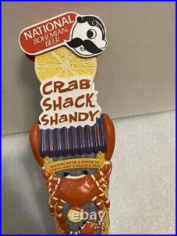 NATIONAL BOHEMIAN CRAB SHACK SHANDY BLUE CLAW CRABS beer tap handle. MARYLAND