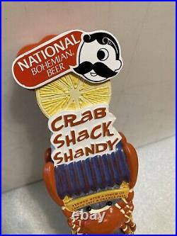 NATIONAL BOHEMIAN CRAB SHACK SHANDY BLUE CLAW CRABS beer tap handle. MARYLAND