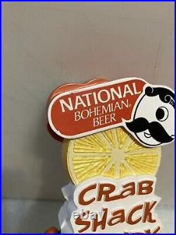 NATIONAL BOHEMIAN CRAB SHACK SHANDY BLUE CLAW CRABS beer tap handle. MARYLAND
