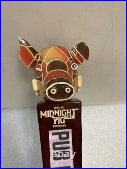 NEVINS BREWING MIDNIGHT PIG PUB EXCLUSIVE Draft beer tap handle. ILLINOIS