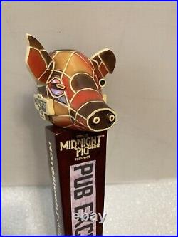 NEVINS BREWING MIDNIGHT PIG PUB EXCLUSIVE Draft beer tap handle. ILLINOIS
