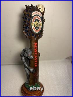 NEWCASTLE WEREWOLF BLOOD RED ALE WEREWOLF draft beer tap handle. ENGLAND
