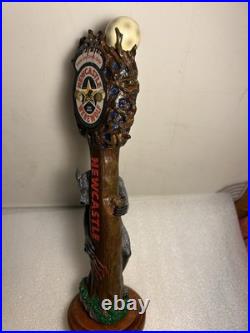 NEWCASTLE WEREWOLF BLOOD RED ALE WEREWOLF draft beer tap handle. ENGLAND