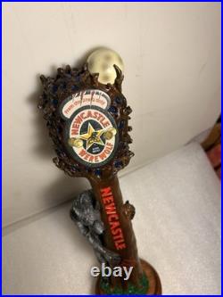 NEWCASTLE WEREWOLF BLOOD RED ALE WEREWOLF draft beer tap handle. ENGLAND