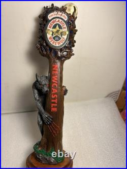 NEWCASTLE WEREWOLF BLOOD RED ALE WEREWOLF draft beer tap handle. ENGLAND