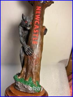 NEWCASTLE WEREWOLF BLOOD RED ALE WEREWOLF draft beer tap handle. ENGLAND