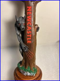 NEWCASTLE WEREWOLF BLOOD RED ALE WEREWOLF draft beer tap handle. ENGLAND