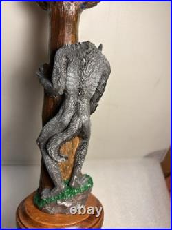 NEWCASTLE WEREWOLF BLOOD RED ALE WEREWOLF draft beer tap handle. ENGLAND