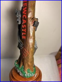 NEWCASTLE WEREWOLF BLOOD RED ALE WEREWOLF draft beer tap handle. ENGLAND