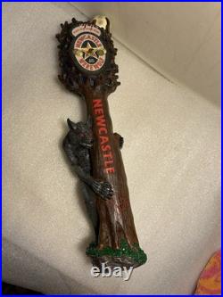 NEWCASTLE WEREWOLF BLOOD RED ALE WEREWOLF draft beer tap handle. ENGLAND