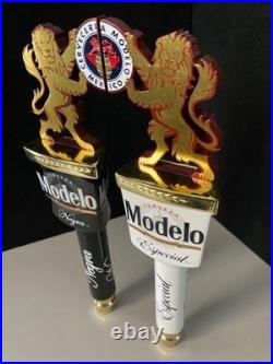 NEW (2) Modelo Negra & Especial 3 Sided Beer Tap Handle Pair For Kegerator Lot
