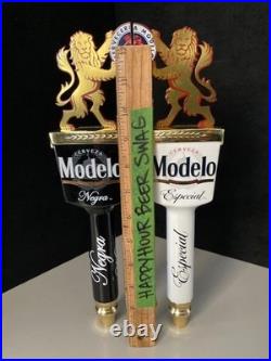 NEW (2) Modelo Negra & Especial 3 Sided Beer Tap Handle Pair For Kegerator Lot