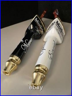 NEW (2) Modelo Negra & Especial 3 Sided Beer Tap Handle Pair For Kegerator Lot