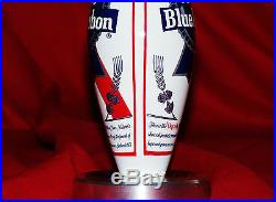 NEW IN BOX PABST BLUE RIBBON BEER BOWLING PIN TAP HANDLE with25 COASTERS & OPENER