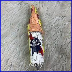 NEW Pabst Blue Ribbon Artist Series Melting Pizza Beer Tap Handle