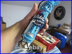 (NEW) Pabst Blue Ribbon Beer Tap Handle Tiki Totem Pole Bar Tavern PBR Man Cave