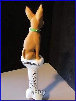 NEW rare Chihuahua Limon Dog beer tap handle Bar Kegerator pull Craft Lot MINT