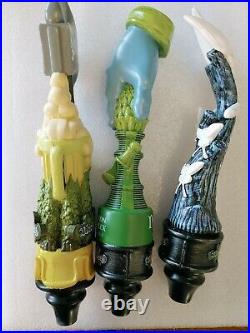 NIB Beer Tap Handle Lot of 3 Napoleon Complex Uncle Rick's Lunatic Wicked Weed