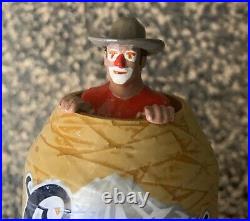 NIB Coors PRCA Rodeo Bobblehead Clown in Barrel Tap Handle 10.75 Inches