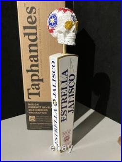 NIB Estrella Jalisco Day Of The Dead Beer Tap Handle with Topper Bar Kegerator