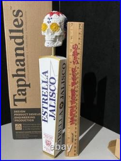 NIB Estrella Jalisco Day Of The Dead Beer Tap Handle with Topper Bar Kegerator