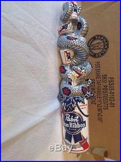 NIB PBR Pabst Blue Ribbon Art Series Snake Sign 11 Draft Beer Keg Tap Handle