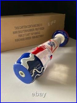 NIB Pabst Blue Ribbon UFO Abduction Tall Beer Tap Handle Bar Kegerator NIB Pabst Blue Ribbon UFO Abduction Tall Beer Tap Handle Bar Kegerator