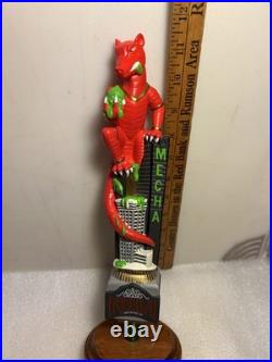 NOLA BREWING RED MECHA VEGETARIAN HOPZILLA MONSTER Draft tap handle LOUISIANA