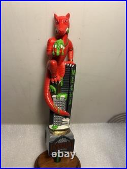 NOLA BREWING RED MECHA VEGETARIAN HOPZILLA MONSTER Draft tap handle LOUISIANA