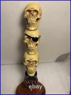NORTHWEST BREWING BARON 3 SKULLS BLOOD ORANGE Draft beer tap handle. WASHINGTON