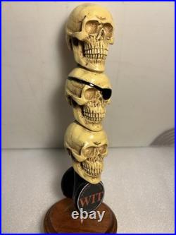 NORTHWEST BREWING BARON 3 SKULLS BLOOD ORANGE Draft beer tap handle. WASHINGTON