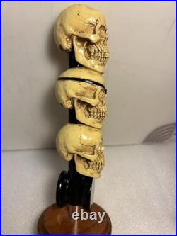 NORTHWEST BREWING BARON 3 SKULLS BLOOD ORANGE Draft beer tap handle. WASHINGTON