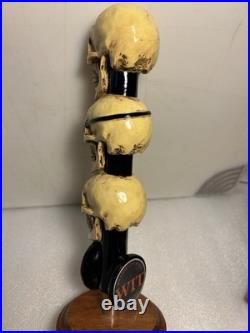 NORTHWEST BREWING BARON 3 SKULLS BLOOD ORANGE Draft beer tap handle. WASHINGTON