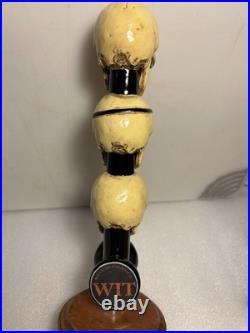 NORTHWEST BREWING BARON 3 SKULLS BLOOD ORANGE Draft beer tap handle. WASHINGTON