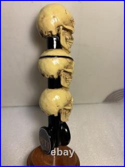 NORTHWEST BREWING BARON 3 SKULLS BLOOD ORANGE Draft beer tap handle. WASHINGTON