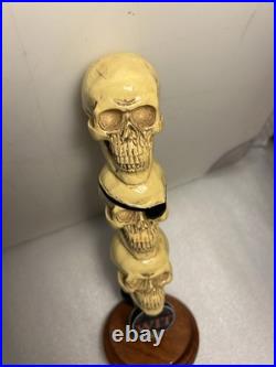 NORTHWEST BREWING BARON 3 SKULLS BLOOD ORANGE Draft beer tap handle. WASHINGTON