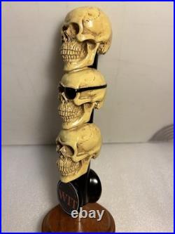 NORTHWEST BREWING BARON 3 SKULLS BLOOD ORANGE Draft beer tap handle. WASHINGTON