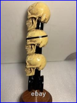 NORTHWEST BREWING BARON 3 SKULLS BLOOD ORANGE Draft beer tap handle. WASHINGTON