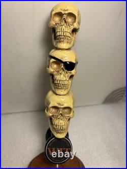 NORTHWEST BREWING BARON 3 SKULLS BLOOD ORANGE Draft beer tap handle. WASHINGTON