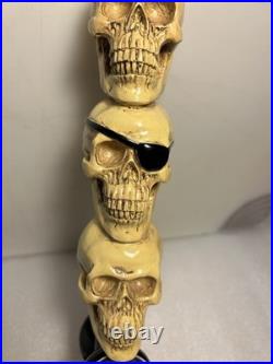 NORTHWEST BREWING BARON 3 SKULLS BLOOD ORANGE Draft beer tap handle. WASHINGTON
